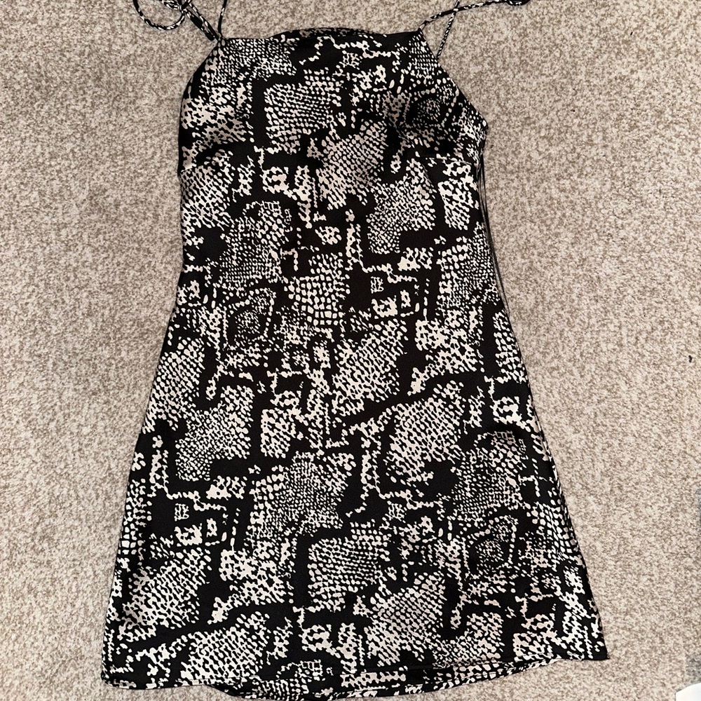 Zara snake print mini dress
